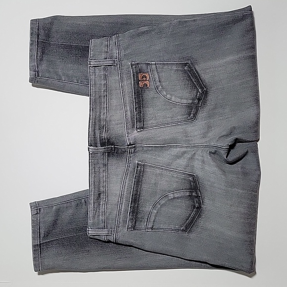 Joe's Skinny Chelsea Jeans Denim Mid Rise Cropped Ludwig Gray Faded Stretch 31 - Picture 8 of 15